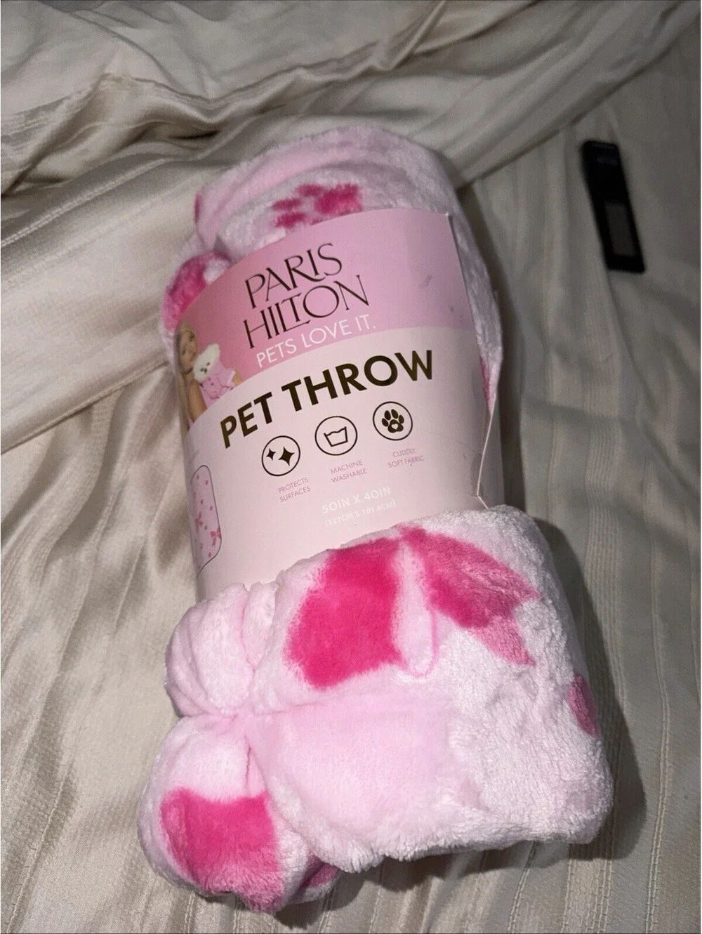 Paris Hilton Pet Throw Blanket 50 X 40“